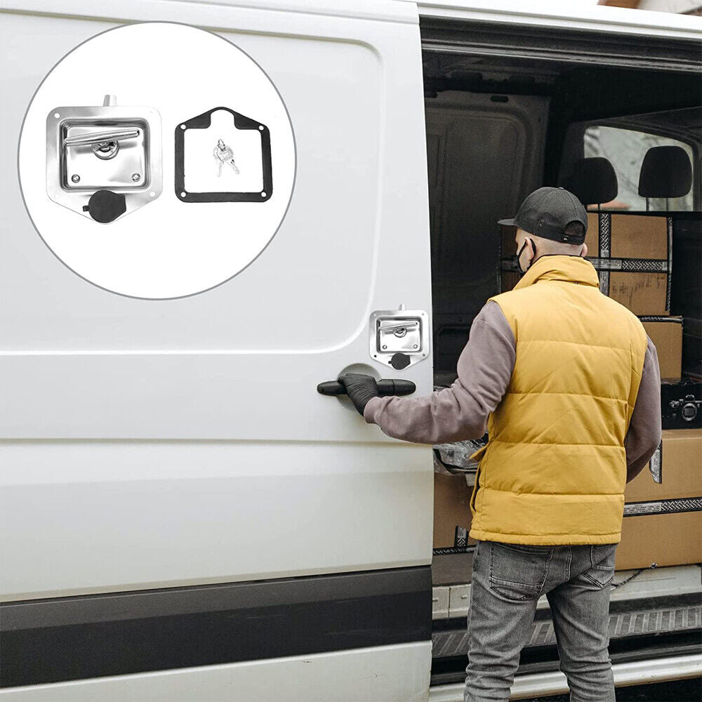 4X T Handle Locks Tool Box with Keys Stainless Steel Trailer Camper Truck